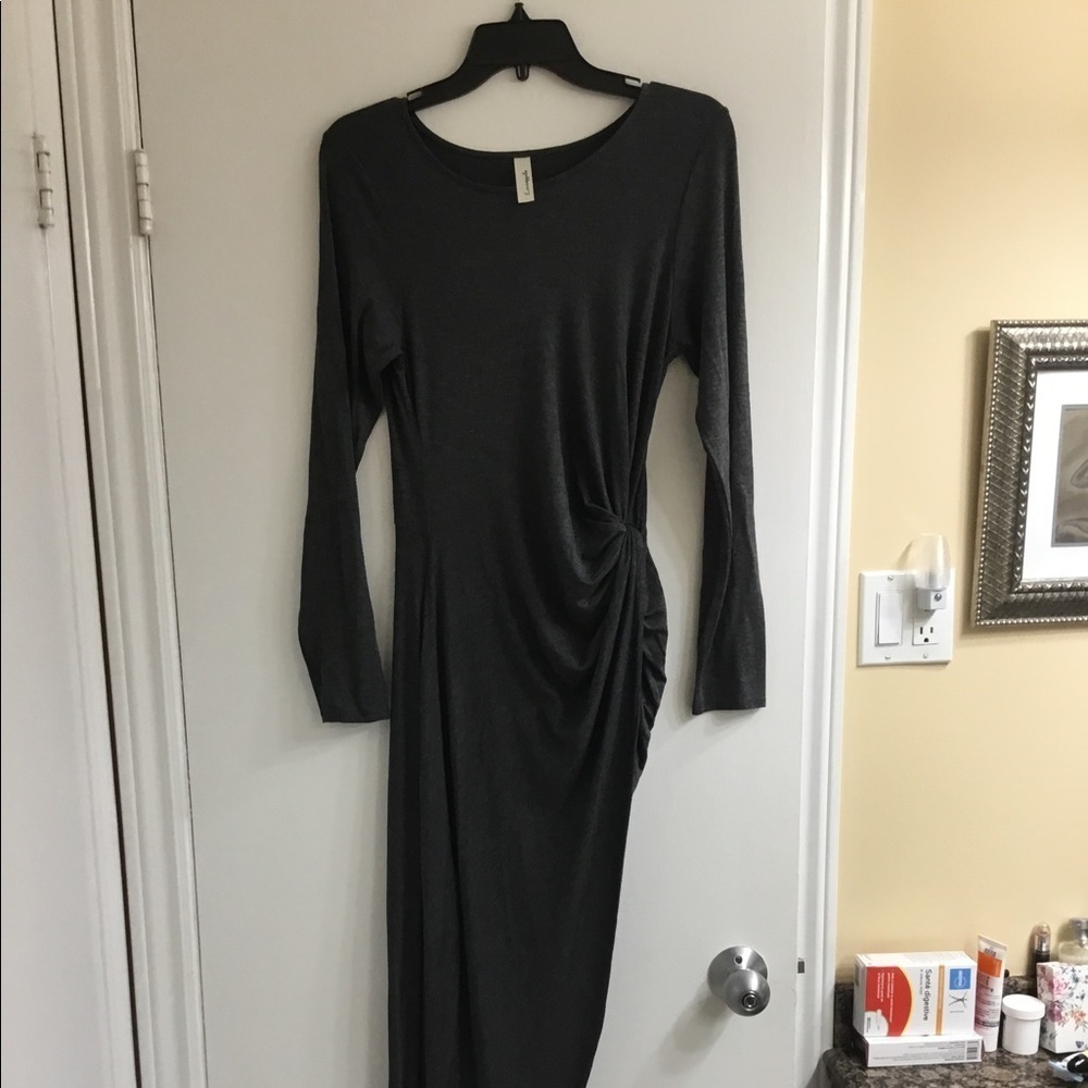 Loveappella Wrap Style Asymmetrical dress